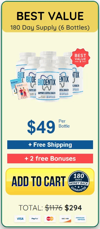 BIODENTIX BEST VALUE 6 BOTTLES